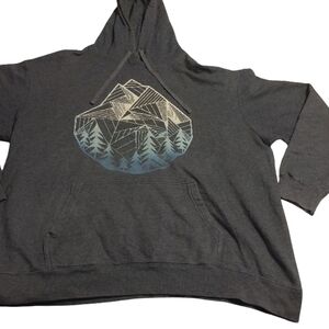 Gray Graphic Hoodie for Men